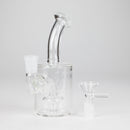 5" Clear Tank Base Glass Bong – Disc Shower Diffuser Glass Bong HALLO GLASS