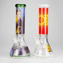12" Sticker Glass Beaker Bong – 7mm Thick (Assorted) Glass Bong HALLO GLASS