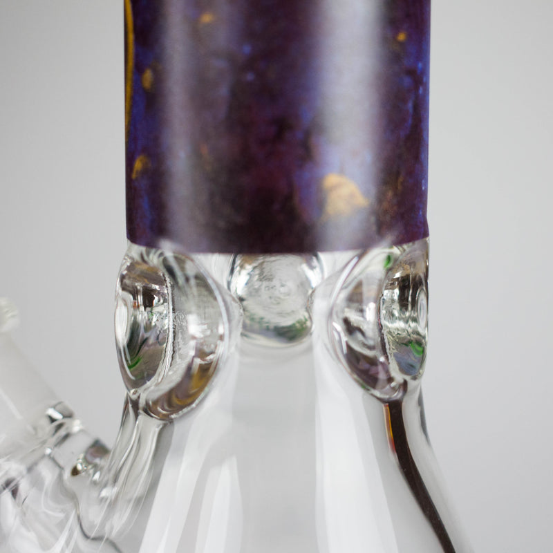 12" Sticker Glass Beaker Bong – 7mm Thick (Assorted) Glass Bong HALLO GLASS