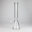 14" Thick: 7mm Heavy Base Beaker Glass Bong-Clear Glass Bong HALLO GLASS