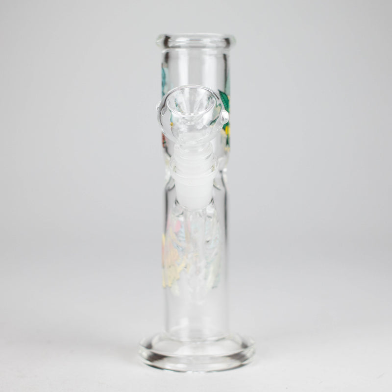 8" Cylinder Tube Glass Bong – 4mm Thick Glass Bong HALLO GLASS