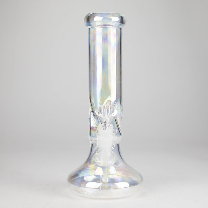10" Electroplated Disc Base Beaker Bong – Bolt Ice Notch Glass Bong HALLO GLASS