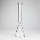 14" Thick: 7mm Heavy Base Beaker Glass Bong-Clear Glass Bong HALLO GLASS