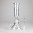 10" Electroplated Disc Base Beaker Bong – Bolt Ice Notch Glass Bong HALLO GLASS