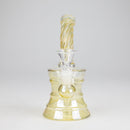 6" Drum Tank Twist Glass Bong Glass Bong HALLO GLASS