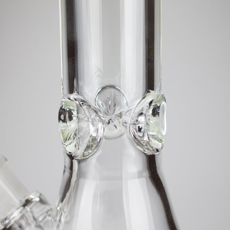 14" Clear Beaker Glass Bong – 7mm Thick Glass Bong HALLO GLASS