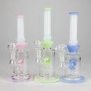 8" Tank Glass Bong – Donut Diffuser (Assorted) Glass Bong HALLO GLASS