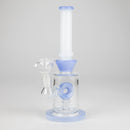 8" Tank Glass Bong – Donut Diffuser (Assorted) Glass Bong HALLO GLASS