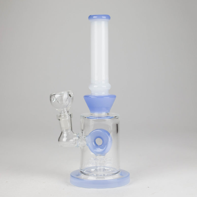 8" Tank Glass Bong – Donut Diffuser (Assorted) Glass Bong HALLO GLASS