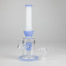 8" Tank Glass Bong – Donut Diffuser (Assorted) Glass Bong HALLO GLASS