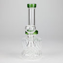 6" Ribbed Base Mini Glass Bong – Compact & Durable (Assorted) Glass Bong HALLO GLASS