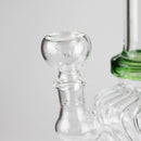 6" Ribbed Base Mini Glass Bong – Compact & Durable (Assorted) Glass Bong HALLO GLASS