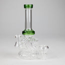 6" Ribbed Base Mini Glass Bong – Compact & Durable (Assorted) Glass Bong HALLO GLASS