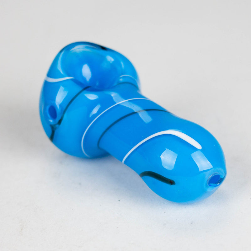 3" Solid Color Peanut (Pack of 2pcs) Hand Pipe – , Matching Color Glass Pipe HALLO GLASS