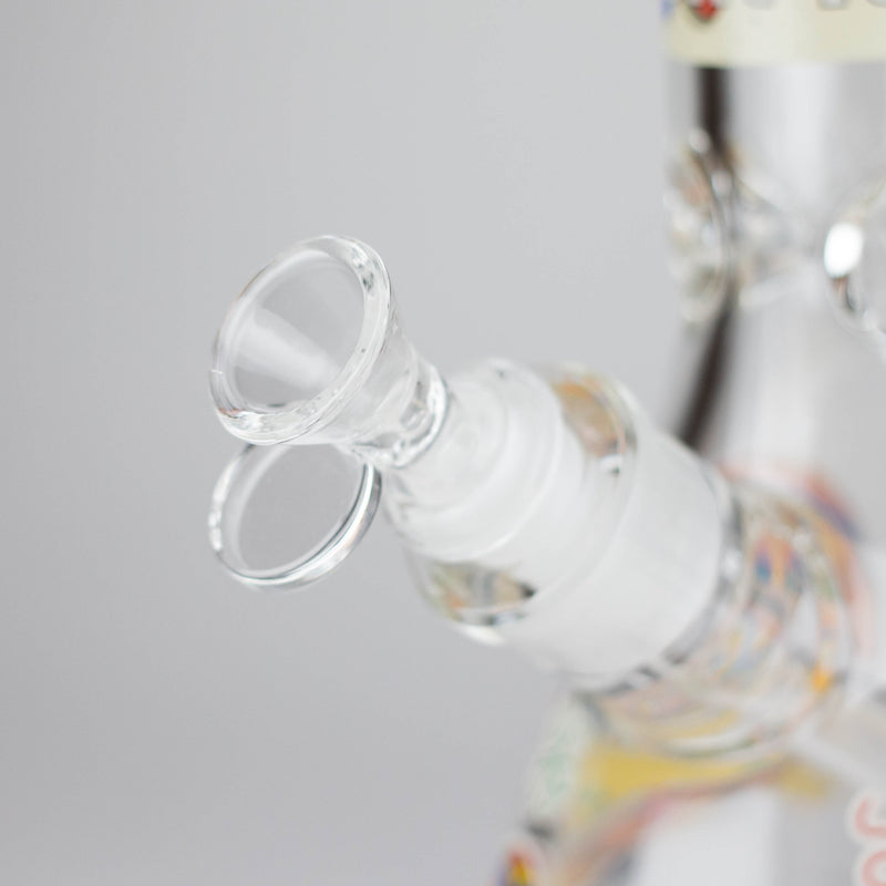 O 14" 7 mm Glass Bong With Cartoon Sponge Design [AQ0421-2]