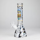 10" Glow-in-the-Dark Glass Beaker Bong [BH1351] Glass Bong 777 Smoke Design 1
