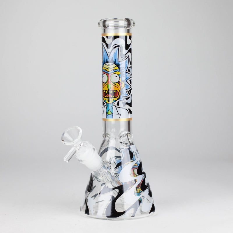 O 10" Glow-in-the-Dark Glass Beaker Bong [BH1351]