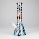 10" Glow-in-the-Dark Glass Beaker Bong [BH1351] Glass Bong 777 Smoke Design 2