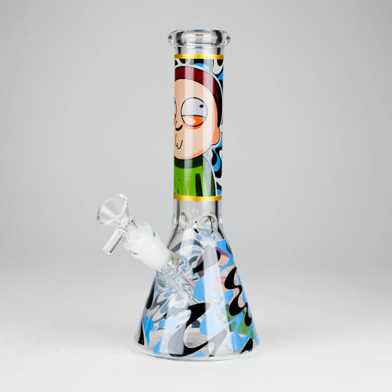 O 10" Glow-in-the-Dark Glass Beaker Bong [BH1351]