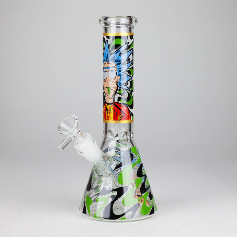 O 10" Glow-in-the-Dark Glass Beaker Bong [BH1351]