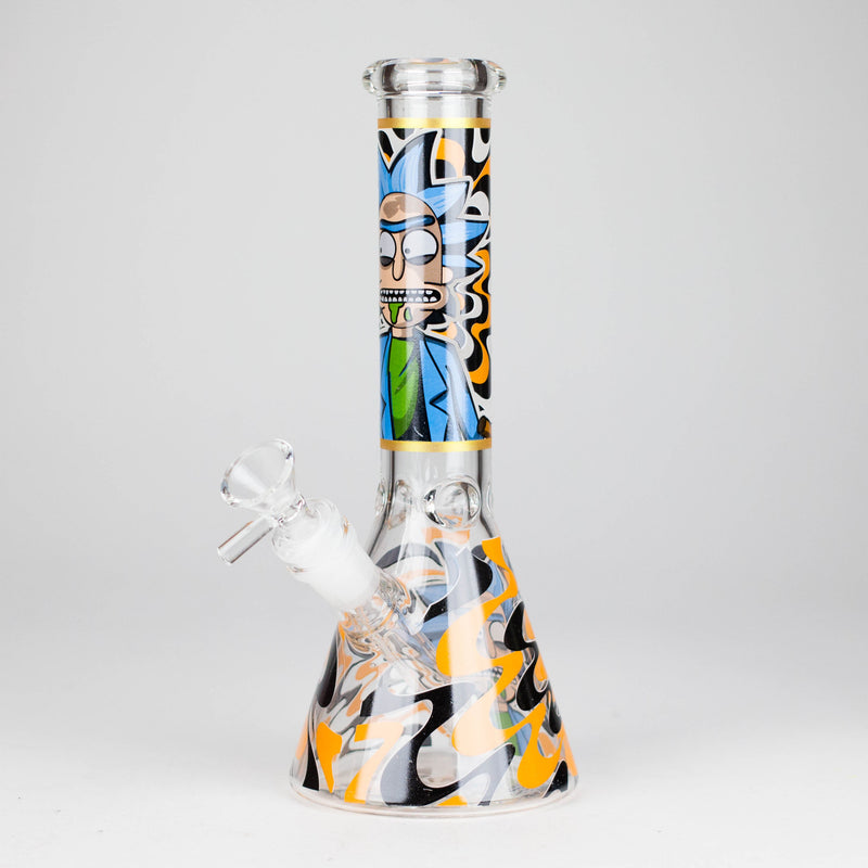 O 10" Glow-in-the-Dark Glass Beaker Bong [BH1351]