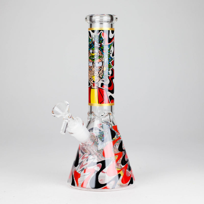 O 10" Glow-in-the-Dark Glass Beaker Bong [BH1351]