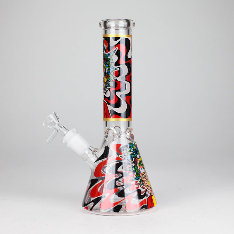 O 10" Glow-in-the-Dark Glass Beaker Bong [BH1351]