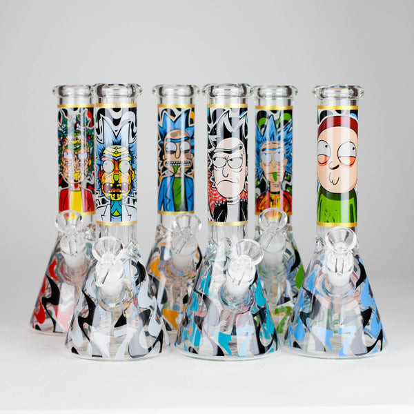 O 10" Glow-in-the-Dark Glass Beaker Bong [BH1351]