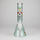 10" Sugar Skull Design Glass Beaker Bong Glass Bong 777 Smoke