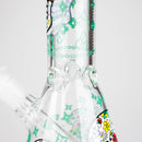 10" Sugar Skull Design Glass Beaker Bong Glass Bong 777 Smoke