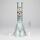 10" Sugar Skull Design Glass Beaker Bong Glass Bong 777 Smoke