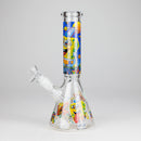 10" Glow-in-the-Dark Glass Bong with Cartoon Sponge Design Glass Bong 777 Smoke