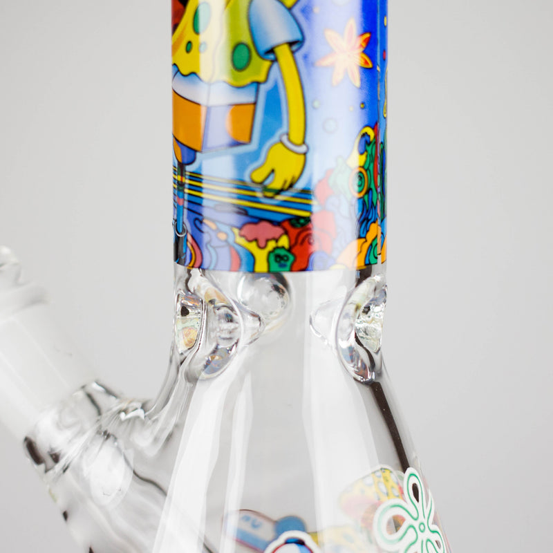 10" Glow-in-the-Dark Glass Bong with Cartoon Sponge Design Glass bong 777 Smoke
