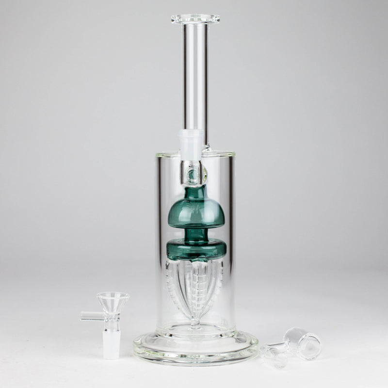 O 11" 2-in-1 Glass Dab Rig with Percolator [BH141]