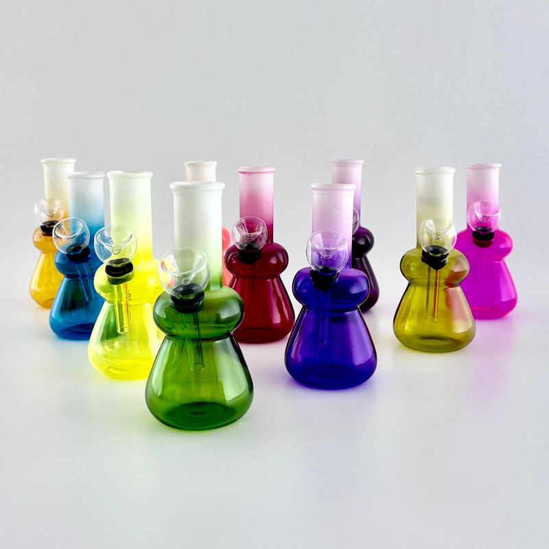 5" Mini Colour Water Pipe - 10 Assorted Colours Glass Bong Super Supplys Inc