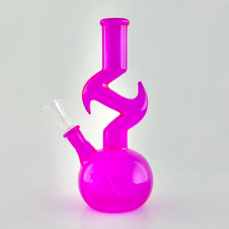 8" Zig-Zag Zong Glass Bong Super Supplys Inc Magenta