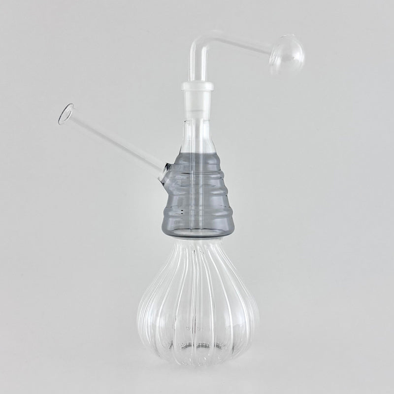 7“ Swirl Oil Burner Bubbler Glass Rig Super Supplys Inc Grey