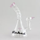 Wicked | 6" Swirl Dab Rig Glass Bong Super Supplys Inc Pink