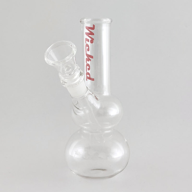 Wicked | 6" Water Pipe with Stem Glass Bong Super Supplys Inc Pink