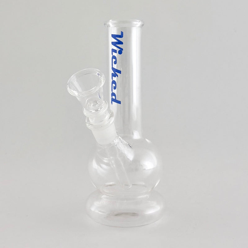 Wicked | 6" Water Pipe with Stem Glass Bong Super Supplys Inc Blue