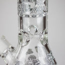 14" Glow-in-the-Dark Egyptian Design Beaker Bong – 7mm Thick Glass Bong Small Biz Distributors