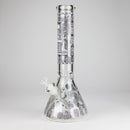 14" Glow-in-the-Dark Egyptian Design Beaker Bong – 7mm Thick Glass Bong Small Biz Distributors