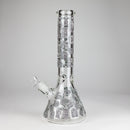 14" Glow-in-the-Dark Egyptian Design Beaker Bong – 7mm Thick Glass Bong Small Biz Distributors