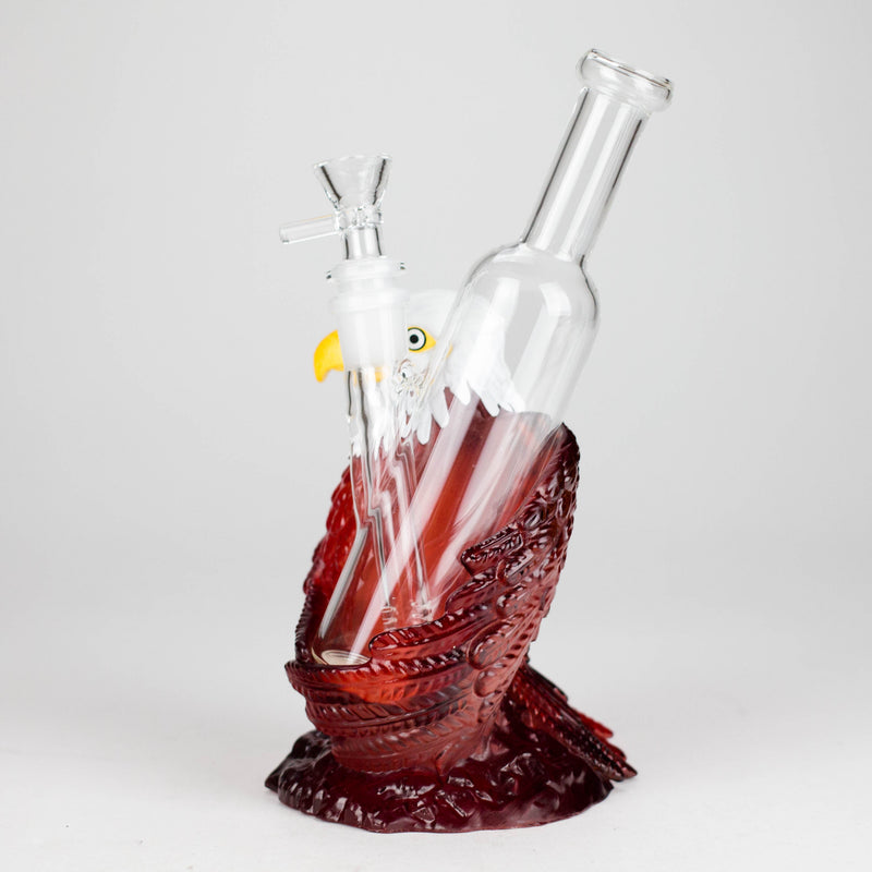 O 9" Eagle glass water bong