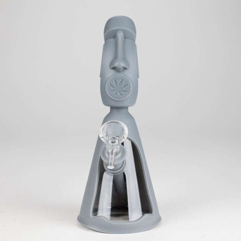 8" Resurrected stone statue water pipe Resin · Silicone · Plastic Bong JJ Distribution