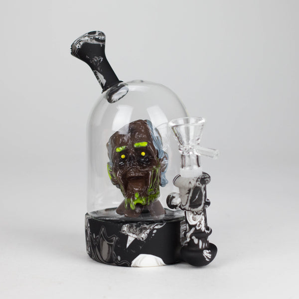 6" Waterwheel water pipe-Clown Resin · Silicone · Plastic Bong JJ Distribution