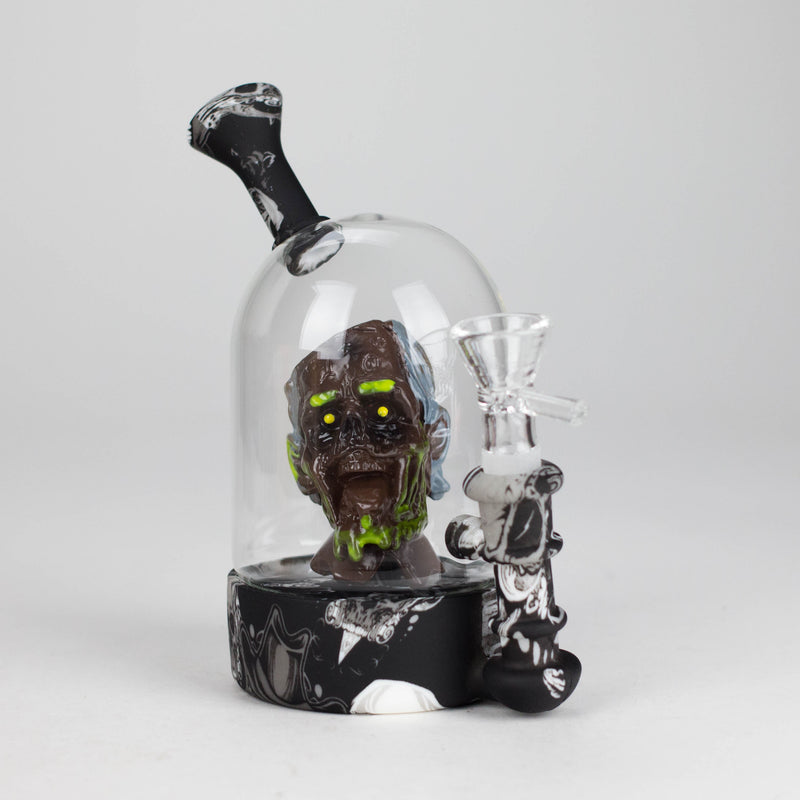 6" Waterwheel water pipe-Clown Resin · Silicone · Plastic Bong JJ Distribution