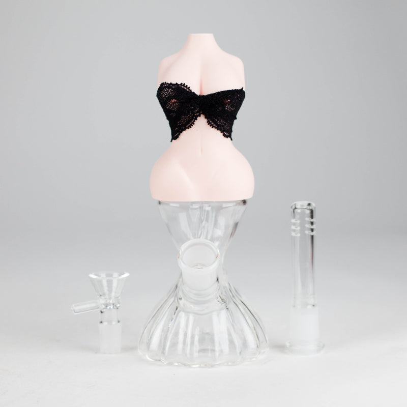 8" Glamourous water pipe Resin · Silicone · Plastic Bong JJ Distribution