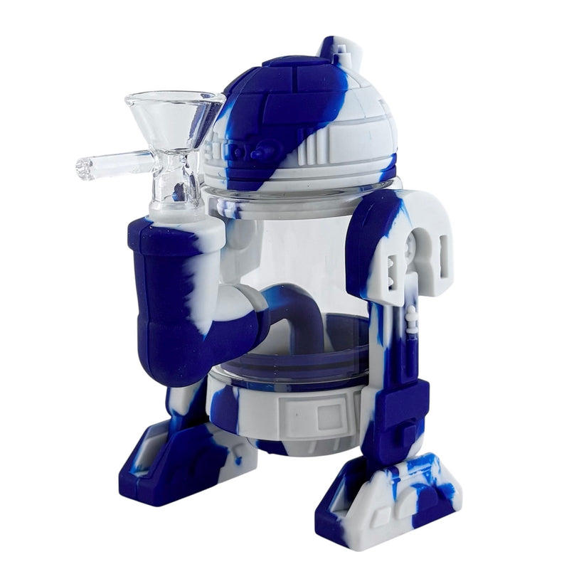6.5" Silicone R2D2-Inspired Water Pipe Resin · Silicone · Plastic Bong Fortune
