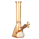Fortune | Electroplated 10" 5mm Hexagon Glass Beaker Bong - 4 Assorted Colours Glass Bong Fortune Champagne Gold